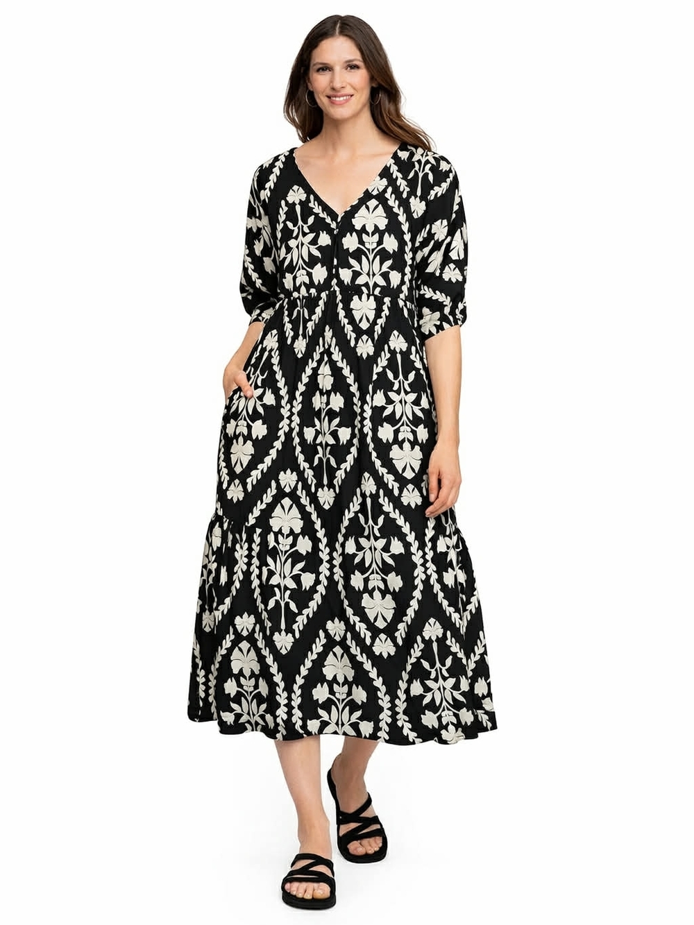 NWOT George Women's Airflow Maxi Dress Drop Shoulder Relaxed Fit, Sz Large